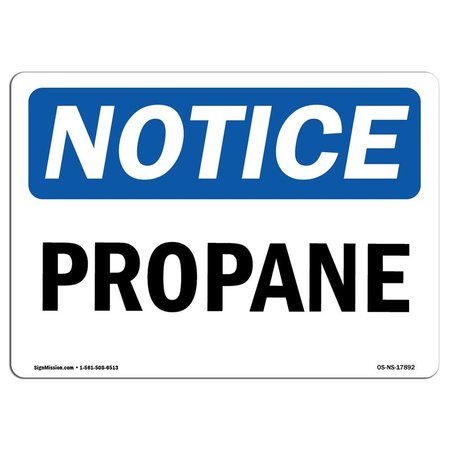 SIGNMISSION Safety Sign, OSHA Notice, 3.5" Height, 5" Width, Propane Sign, Landscape, 10PK OS-NS-D-35-L-17892-10PK